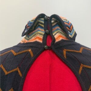 Missoni Multicolor Zigzag Long Sleeve turtleneck mini dress